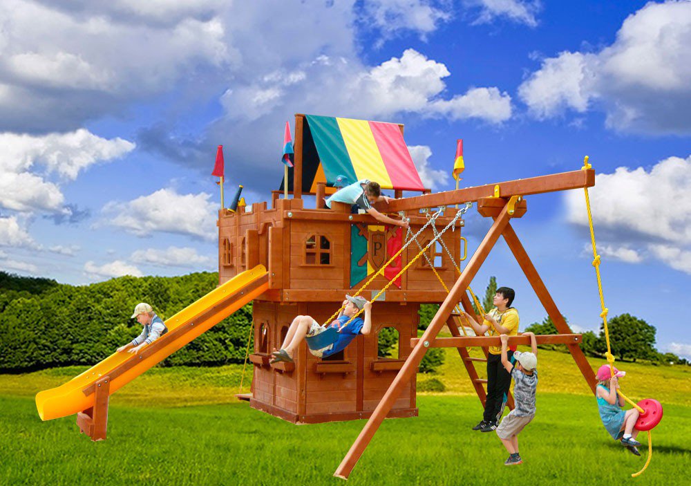 Деревянная детская площадка: какую древесину выбрать | Изготовление игровых  домиков и площадок из сосны, секвойи, кедра